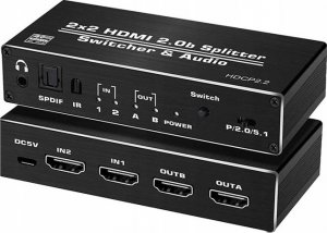 Pawonik MATRIX HDMI 2.0 2X2 SWITCH SPLITER DOLBY ATMOS 7.1 2