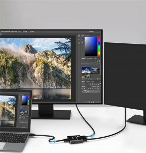 Pawonik Displayport 2x1 Splitter 1x2 Rozdzielacz 8K 7