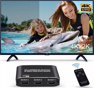 Pawonik SWITCH HDMI 2.0B 3X1 ROZDZIELACZ 4K/60 HZ HDCP 2.2 10
