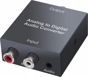 Adapter AV Pawonik Toslink - RCA (Cinch) x2 czarny 2