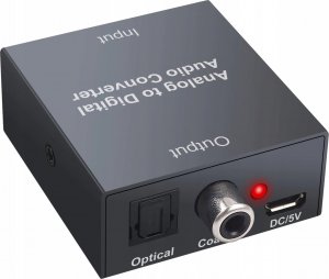 Adapter AV Pawonik Toslink - RCA (Cinch) x2 czarny 3