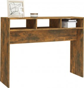 vidaXL Stolik konsolowy, przydymiony dąb, 105x30x80 cm 4