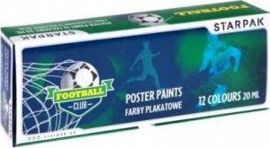 Starpak Farby plakatowe 12 kolorów do malowania Football 1