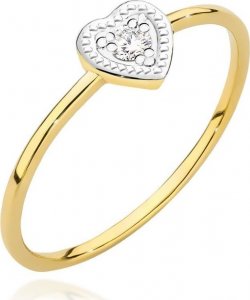 Best Diamonds złoty pierścionek z brylantem 0.02ct 13 1