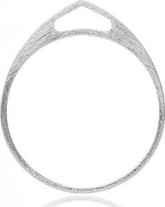 Irbis Srebrny minimalistyczny szczotkowany pierścionek łezka 16 1
