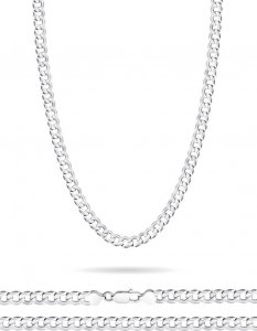 Irbis srebrny łańcuszek pancerka 60 cm 1