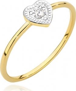 Best Diamonds złoty pierścionek z brylantem 0.02ct 24 1