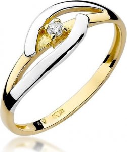 Best Diamonds złoty pierścionek z brylantem 0.04ct 24 1