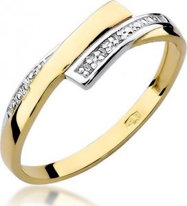 Best Diamonds złoty pierścionek z brylantem 0.02ct 12 1