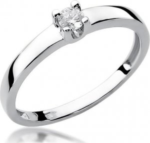 Best Diamonds złoty pierścionek z brylantem 0.10ct 12 1