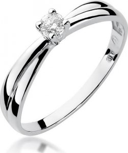 Best Diamonds złoty pierścionek z brylantem 0.10ct 18 1