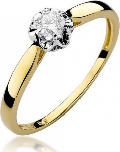 Best Diamonds złoty pierścionek z brylantem 0.15ct 24 1