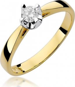 Best Diamonds złoty pierścionek z brylantem 0.20ct 9 1