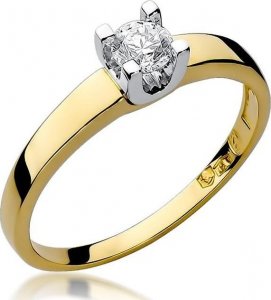 Best Diamonds złoty pierścionek z brylantem 0.30ct 21 1