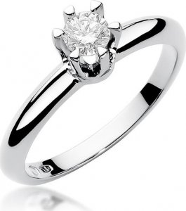 Best Diamonds złoty pierścionek z brylantem 0.30ct 9 1