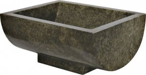 Umywalka INDERA Umywalka z naturalnego kamienia - Gratia Black - kolor czarny 1