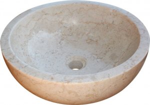 Umywalka INDERA Umywalka kamień Gemma 501 polerowany marmur 50 cm kolor kremowy 1