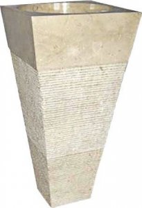 Umywalka INDERA Wolno stojąca umywalka z kamienia Pedestal IDS 141 Cream 1
