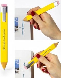 Thinking Gifts Pen Boomkark - zakładka długopis - Yellow - Żółty 1
