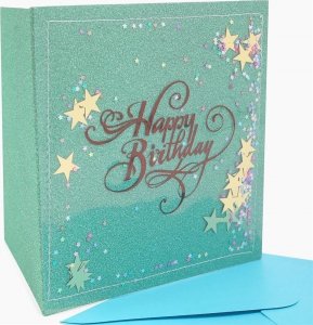 Fresh Karnet kwadrat NMH-005 konfetti Urodziny zielone 1