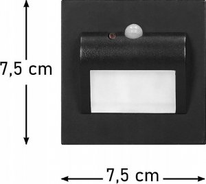 Oprawa schodowa Orno DRACO LED NEW 1,5W, oprawa schodowa podtynkowa, 12VDC, 30lm, 4000K, czarny, czujnik ruchu i zmierzchu AD-OS-6164LR4/B 6