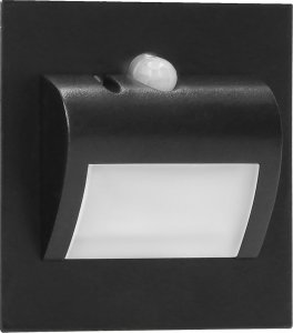 Oprawa schodowa Orno DRACO LED NEW 1,5W, oprawa schodowa podtynkowa, 12VDC, 30lm, 6000K, czarny, czujnik ruchu i zmierzchu AD-OS-6164LR6/B 4