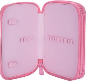 Piórnik Piórnik Podwójny Astrabag Szaro-Różowy Ze Zdjęciem Kotka 6