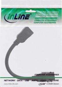 Adapter AV InLine InLine® HDMI Keystone adapter cable 4K/30Hz, HDMI A female/female, black, 0.2m 2