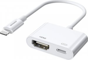 Adapter USB Joyroom Joyroom adapter przejściówka ze złącza Lightning (męski) na cyfrowe HDMI (żeński) + Lightning (żeński) FullHD 1080p 60Hz biały (S-H141 white) 1