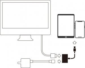 Adapter USB Joyroom S-H141 USB-C - HDMI + USB-C Biały  (6941237153449) 3