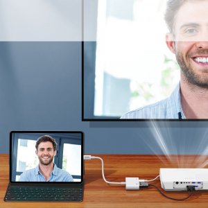 Adapter USB Joyroom S-H141 USB-C - HDMI + USB-C Biały  (6941237153449) 6