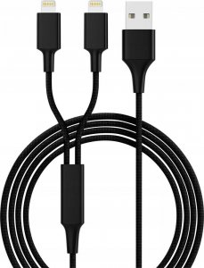 Kabel USB Smrter Hydra Duo USB Ladekabel 2x Lightning-Anschluss (1,2m), schwarz 1