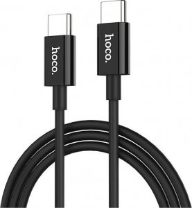 Kabel USB Hoco USB-C - USB-C 1 m Czarny (6957531072881) 1
