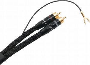 Gramofon Melodika Melodika MDPHD05 Purple Rain Black Edition Kabel 2xRCA PHONO do gramofonu z żyłą uziemiającą - 0,5m 3