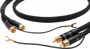 Gramofon Melodika Melodika MDPHD15 Purple Rain Black Edition Kabel 2xRCA PHONO do gramofonu z żyłą uziemiającą - 1,5m 4