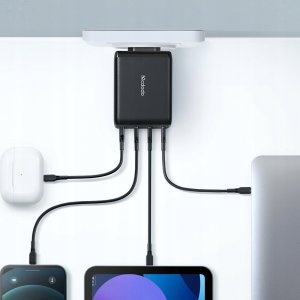 Ładowarka Mcdodo MCDODO GaN SZYBKA ŁADOWARKA DO TELEFONU USB-C/ USB 4 PORTY 120W +KABEL USB-C CH-0771 2
