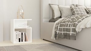 Topeshop SZAFKA NOCNA STOLIK KOMODA SYPIALNIA TINI BIEL 4