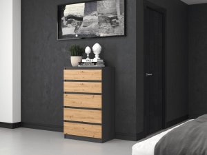 Topeshop KOMODA MALWA M5 - ANTRACYT / ARTISAN 4