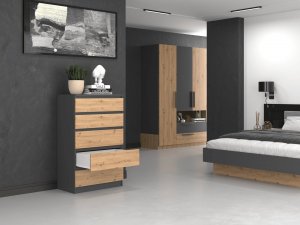 Topeshop KOMODA MALWA M5 - ANTRACYT / ARTISAN 5