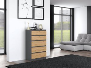 Topeshop KOMODA MALWA M5 - ANTRACYT / ARTISAN 8