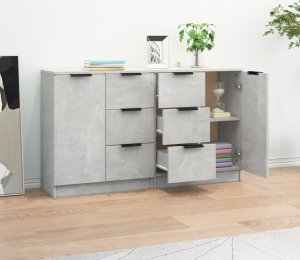 vidaXL Komody, 2 szt., szarość betonu, 60x30x70 cm 3