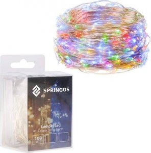 Lampki choinkowe Springos 100 LED kolorowe 1