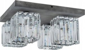 Lampa sufitowa Plafon oprawa sufitowa Spot Light Gallant 4x60W E27 beton/transparentny 2244436 1