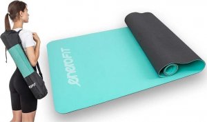 Mata TPE do Jogi i fitness  miętowo-szara 3