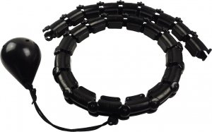 Hula hop z masażerem i obciążeniem czarny 4