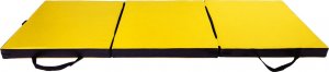 UnderFit Materac gimnastyczny 3-częściowy UF9571 180 cm x 60 cm x 6 cm żółty miękki 2