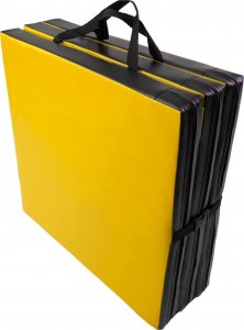 UnderFit Materac gimnastyczny 3-częściowy UF9571 180 cm x 60 cm x 6 cm żółty miękki 4