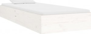 vidaXL Rama łóżka, biała, lite drewno, 75x190 cm, pojedyncza 3