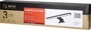 Kinkiet Orno NORTES LED 12W, lampa nad lustro, 900lm, 4000K, dł. 50 cm, aluminium, czarna AD-OM-6208L4/B 2