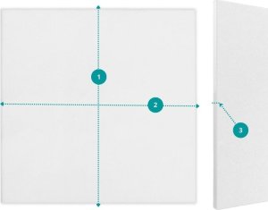 Podobrazie 25x25 cm płótno malarskie zestaw 3 szt 2